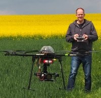 Agrar-Drohne im Einsatz