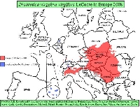 Verbreitung des Maiswurzelbohrers in Europa 2008
