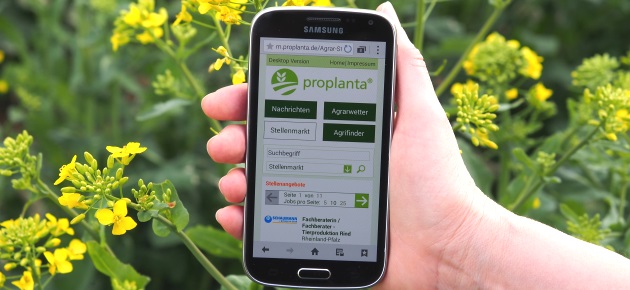 Mobile Website von Proplanta