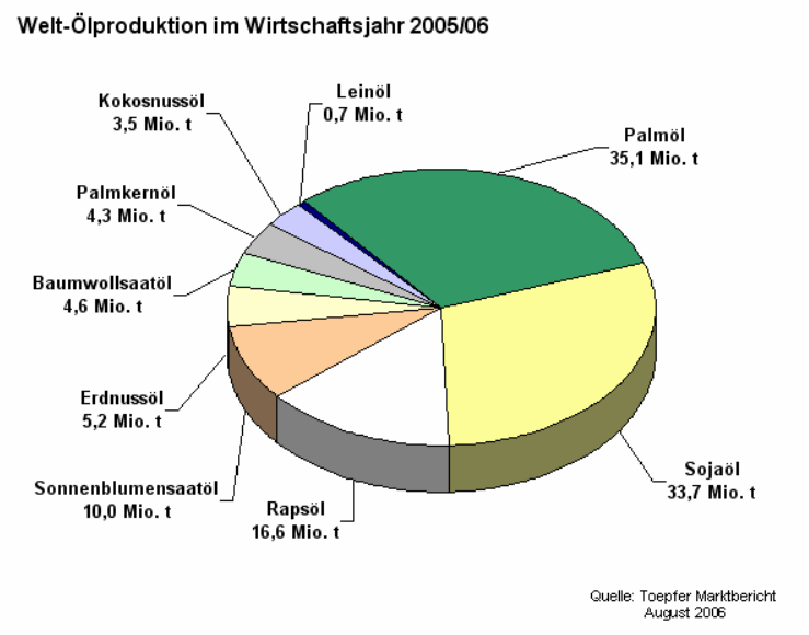 Welt-lproduktion im Wirtschaftsjahr 2005/06