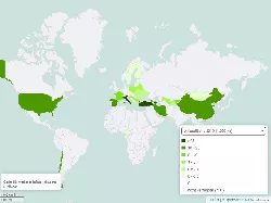Haselnuss Anbaufläche weltweit 1961-2021
