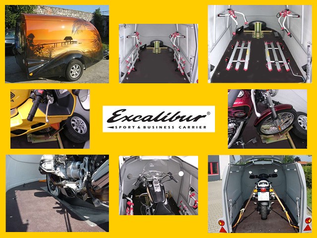 Gebraucht Eexcalibur Koffer Anhaenger Motorradanhaenger S2 TRANS FORM 190x397 H150 weiss Luxus Alu Felgen Excalibur_Ko1669Ex_9