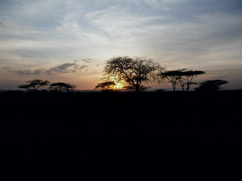Sonnenuntergang in der Nähe von Maralal