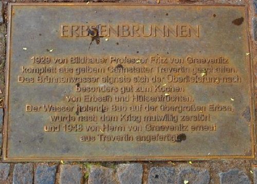 Erbsenbrunnen - Infotafel