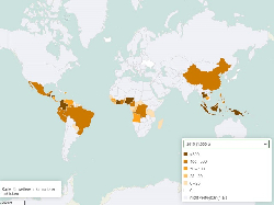 Palmöl Produktionsmenge weltweit 1961-2020