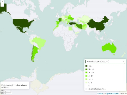 Walnuss Anbaufläche weltweit 1961-2020