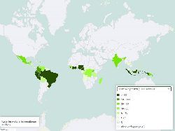 Kakao Erntemenge weltweit 1961-2020