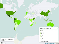 Avocado Anbaufläche weltweit 1961-2020