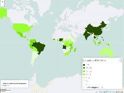 Ananas Anbaufläche weltweit 2010-2019