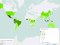 Ananas Ertrag weltweit 2010-2019