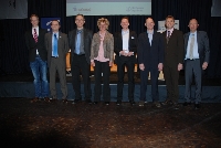(von links nach rechts) Heiner Brring, Bjrn Markus, Hans Aarestrup, Elke Byer, Herbert Heger, Wyno Zwanenburg, Dr. Albert Hortmann-Scholten, Steen Snnichsen (Foto: Heike Engels)