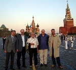 IAMO-Delegation in Moskau (von links): Andriy Matyukha, Dr. Jrgen Wandel, Prof. Dr. Peter Tillack, Prof. Dr. Heinrich Hockmann, Prof. Dr. Thomas Glauben (Foto: Julia Timoshchenko) 